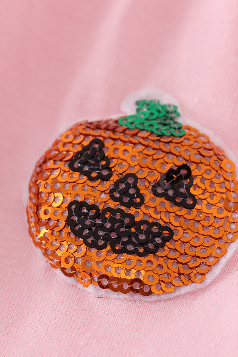 Ghost pumpkin sequin ruffle dress
