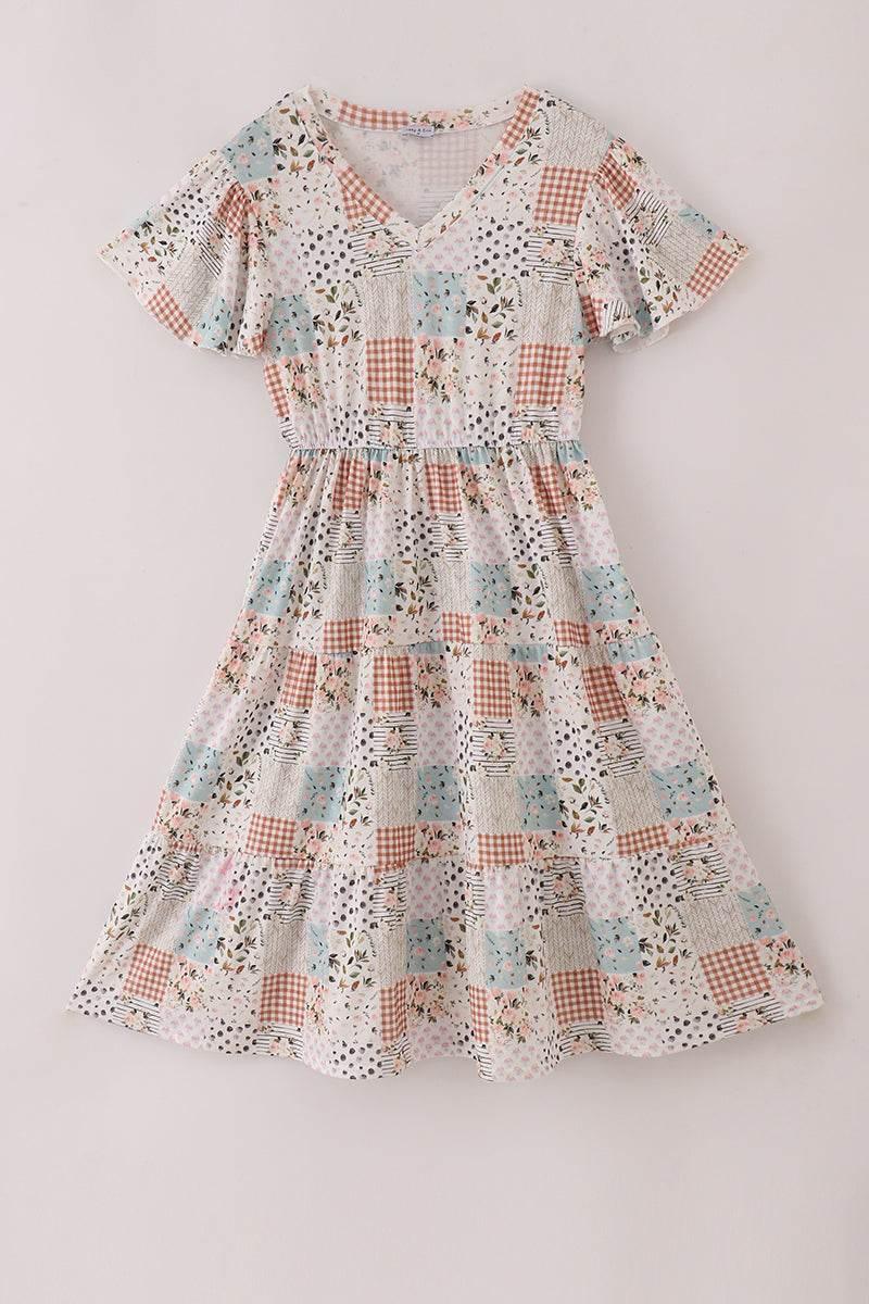Fall Floral Print Mom Dress - Essential Southern Charm