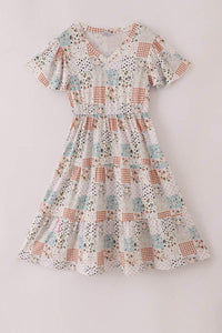 Fall Floral Print Mom Dress - Essential Southern Charm