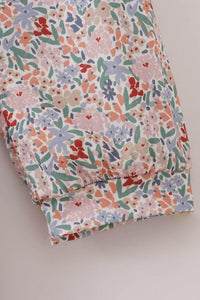 Blue Floral Print Ruffle Mom Dress - Essential Southern Charm