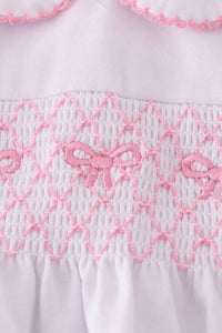 Pink Bow Smocked Bloomer Set - Essential Southern Charm