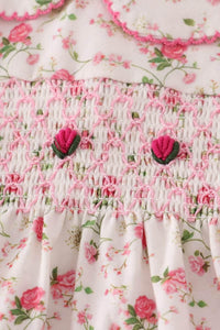 Pink Rose Hand Smocked Bloomer Set - Essential Southern Charm