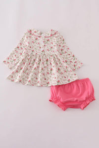 Pink Rose Hand Smocked Bloomer Set - Essential Southern Charm