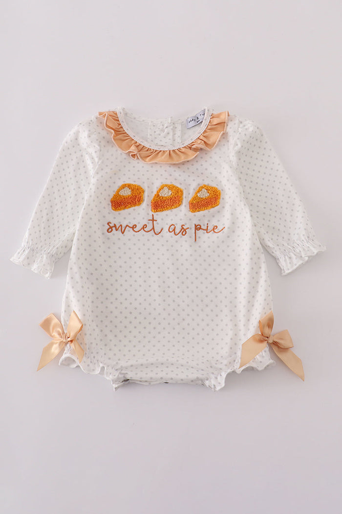 Sweet as pie french knot girl bubble