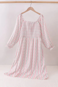 Floral Tulip Smocked Mom Dress - Essential Southern Charm