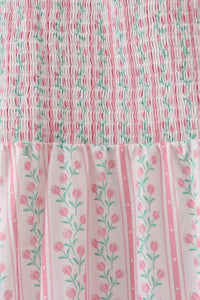 Floral Tulip Smocked Mom Dress - Essential Southern Charm