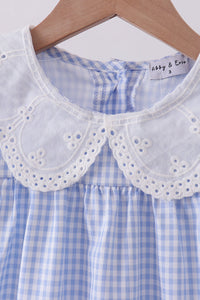 Gingham Lace Ruffle Dress