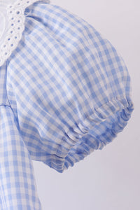 Gingham Lace Ruffle Dress