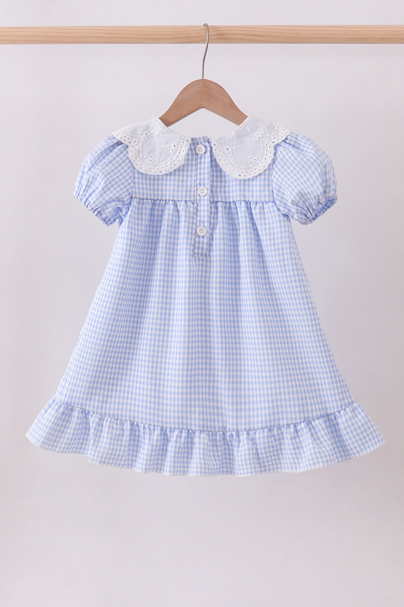 Gingham Lace Ruffle Dress