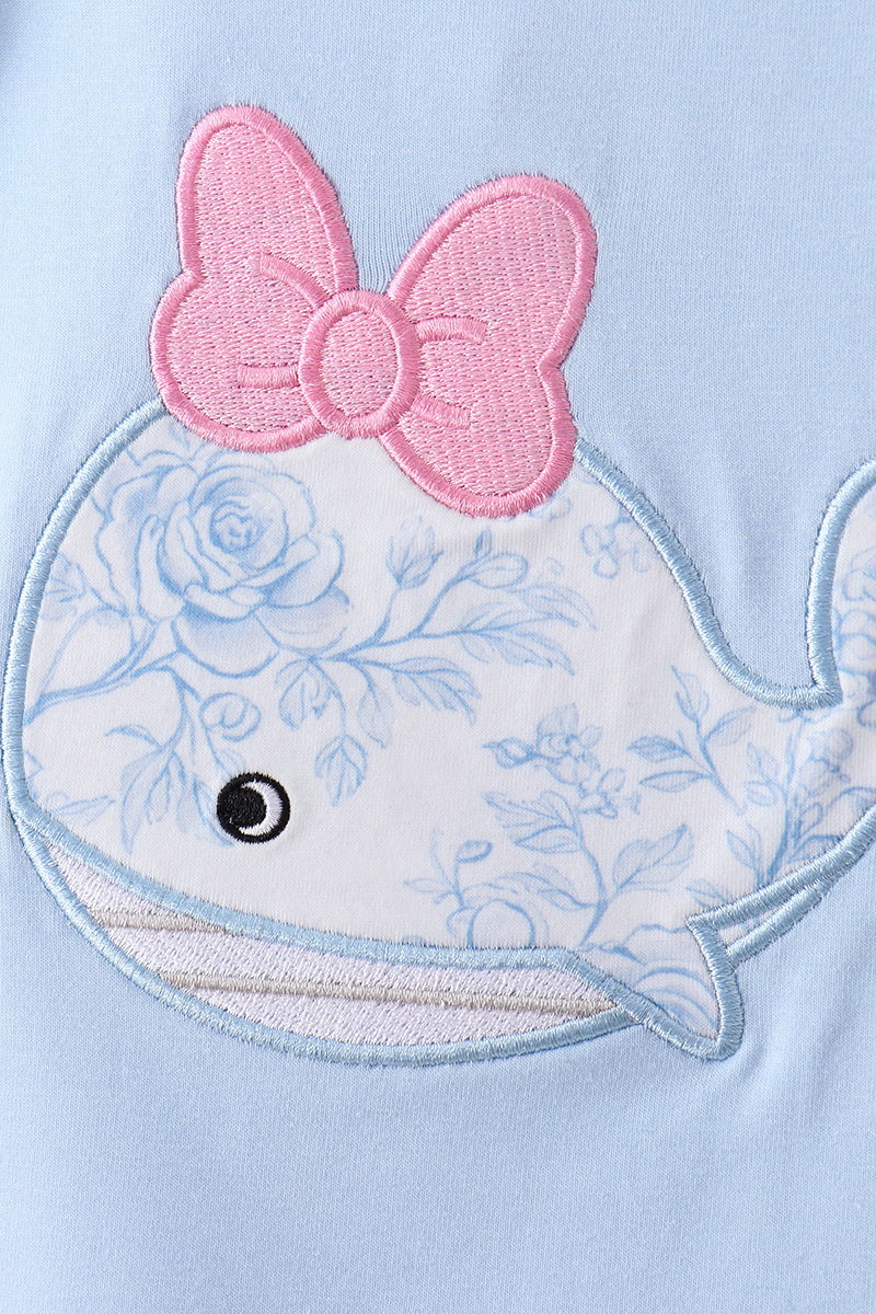 Whale Applique Bloomer Set