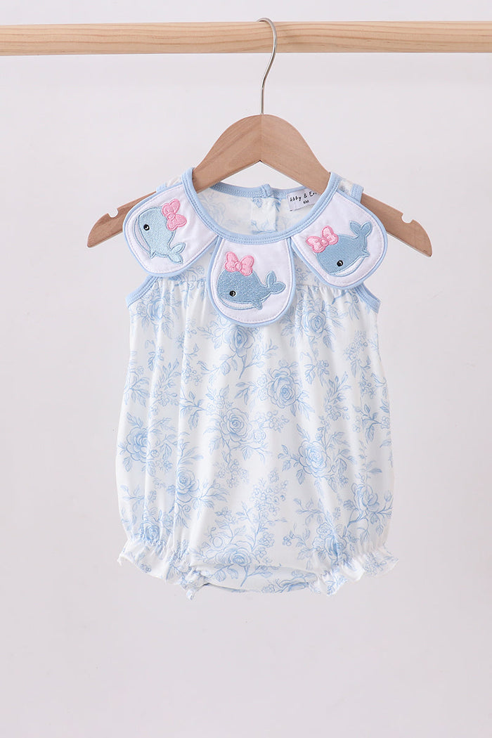 Whale Embroidered Bubble
