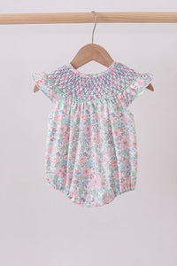 Floral Smocked Bubble