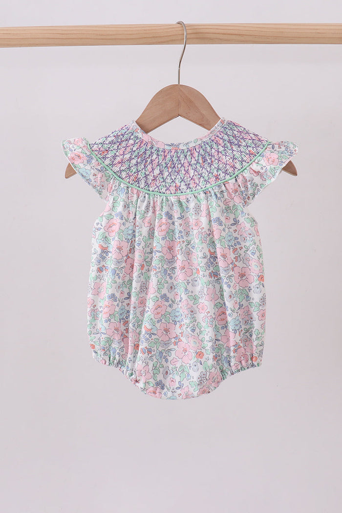 Floral Smocked Bubble