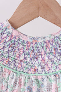 Floral Smocked Bubble