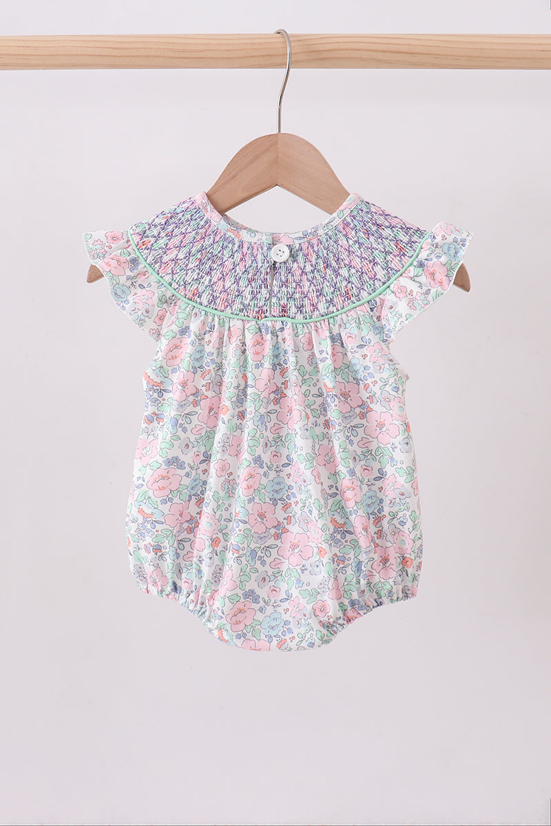 Floral Smocked Bubble