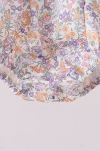 Floral Smocked Ruffle Bubble