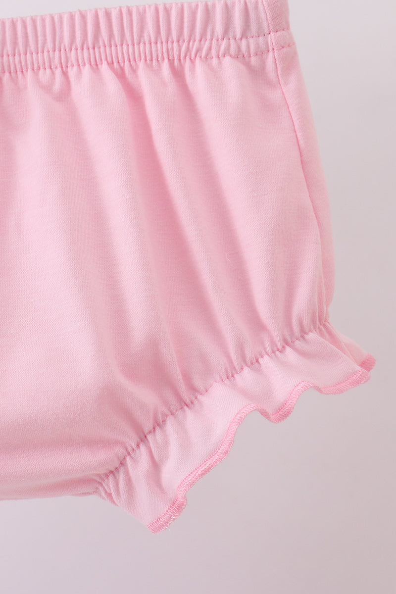 Crab Embroidered Seersucker Bloomer Set