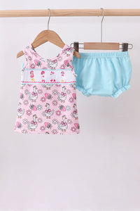 Goose Smocked Bloomer Set