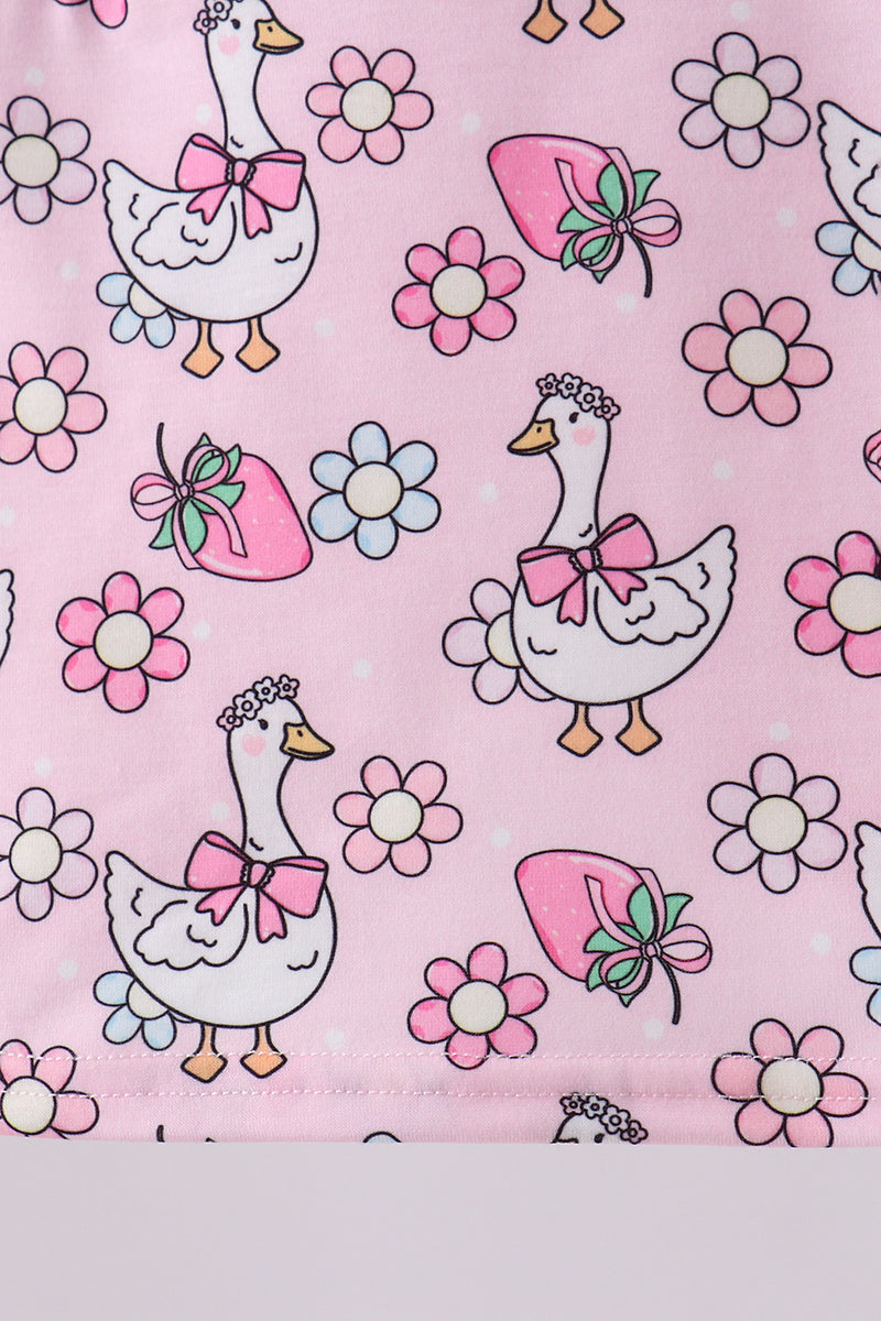 Goose Smocked Bloomer Set