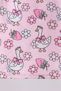 Goose Smocked Bloomer Set
