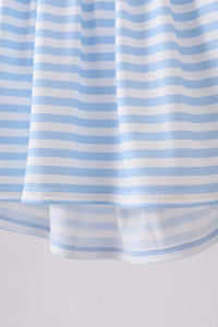 Flag smocked stripe ruffle shorts set