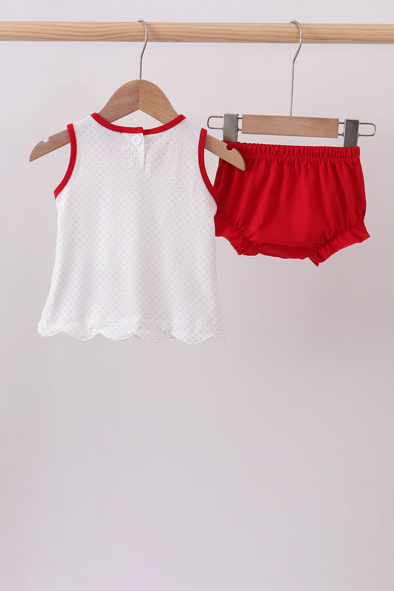 Star applique ruffle bloomer set