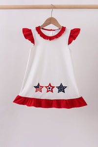 Star applique ruffle dress