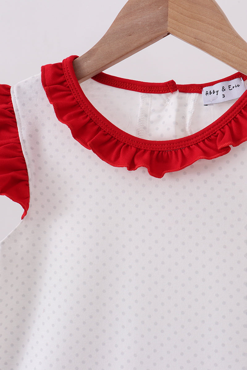 Star applique ruffle dress