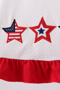 Star applique ruffle dress