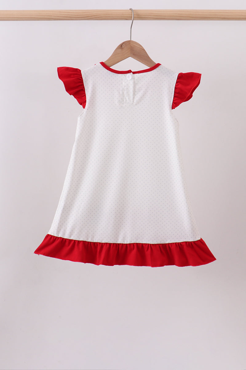 Star applique ruffle dress