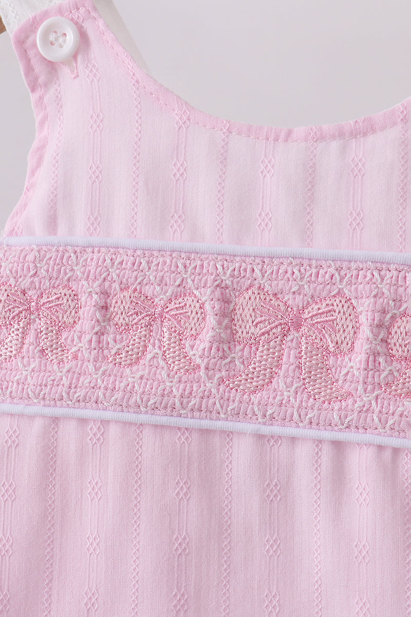 Bow smocked bloomer set
