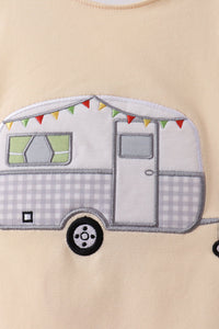 Camper applique bow bloomer set