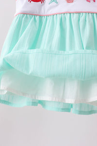 Marine Embroidered Jacquard Bloomer Set