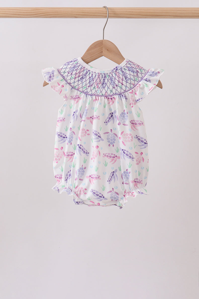 Sea Turtle Smocked Bubble