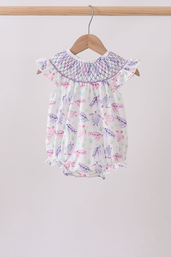 Sea Turtle Smocked Bubble