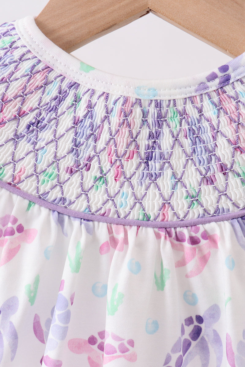 Sea Turtle Smocked Bubble