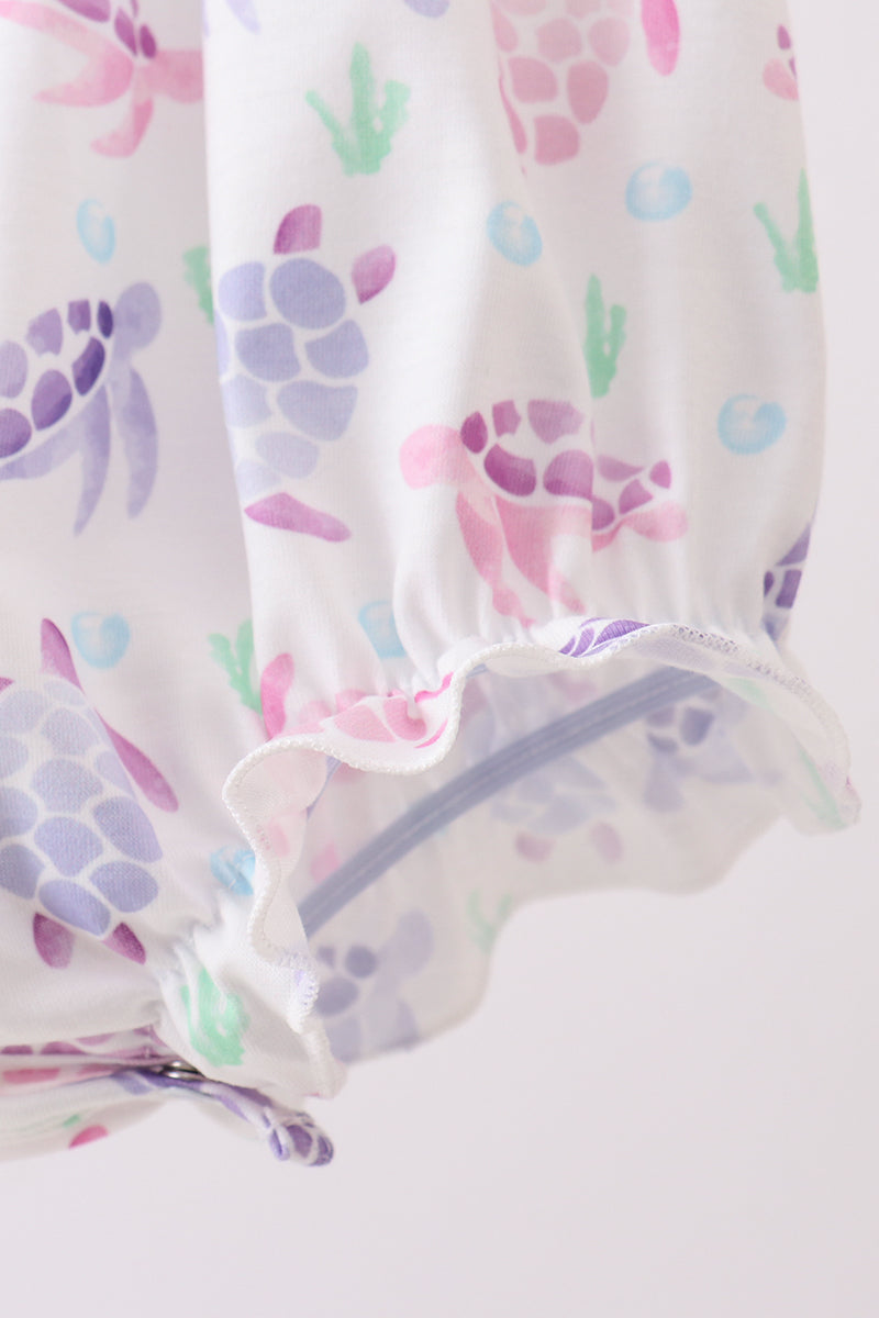 Sea Turtle Smocked Bubble