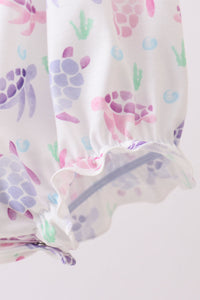 Sea Turtle Smocked Bubble