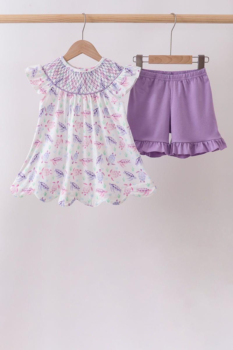 Sea Turtle Smocked Set