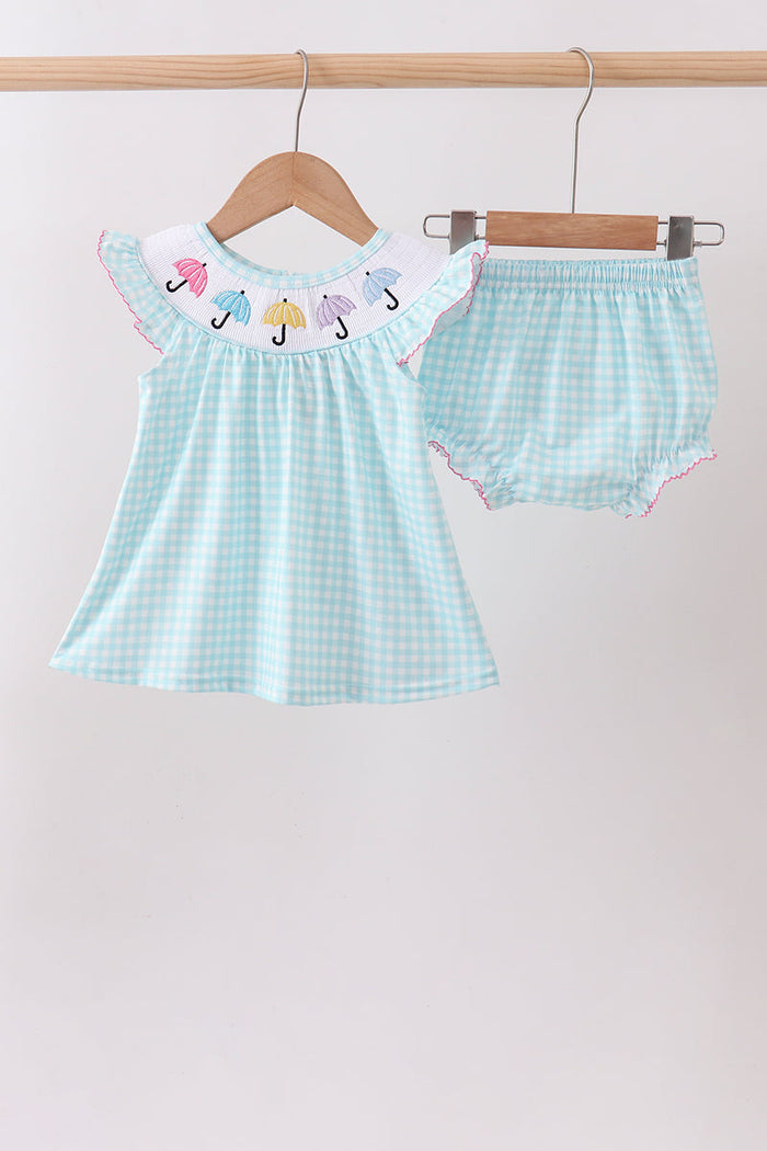 Umbrella Smocked Bloomer Set