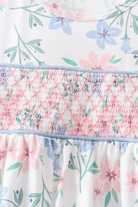 Floral Smocked Ruffle Set