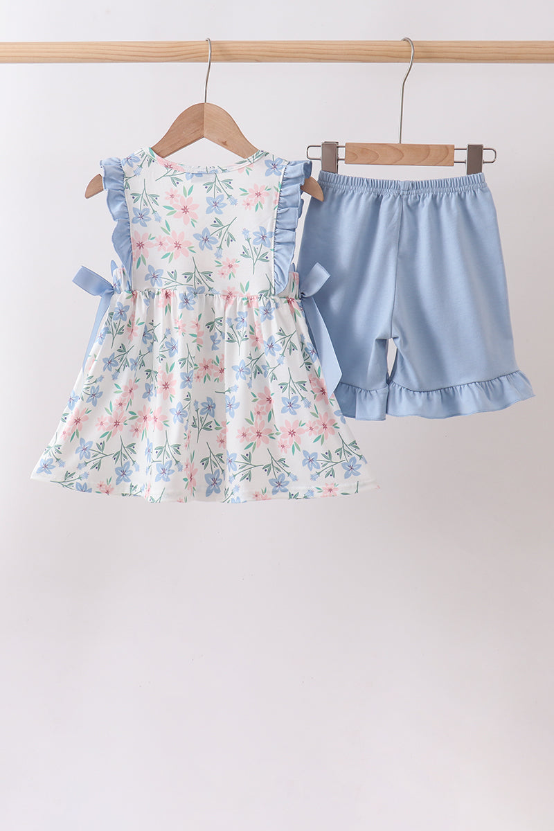 Floral Smocked Ruffle Set