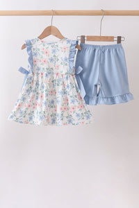 Floral Smocked Ruffle Set