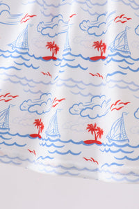 Sailboat Smocked Bloomer Set