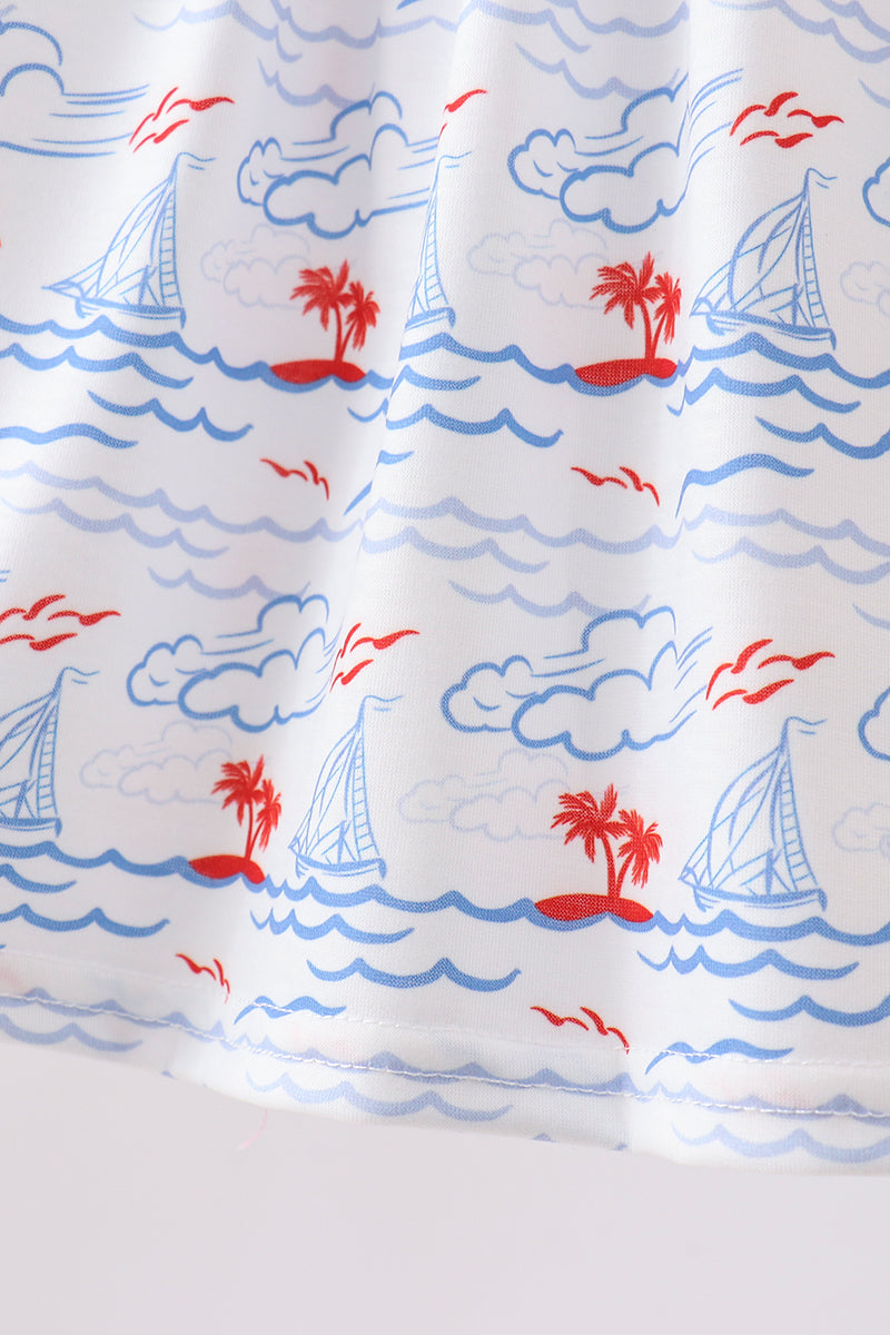 Sailboat Smocked Set