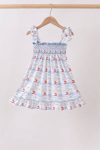 Sailboat Smocked Dress