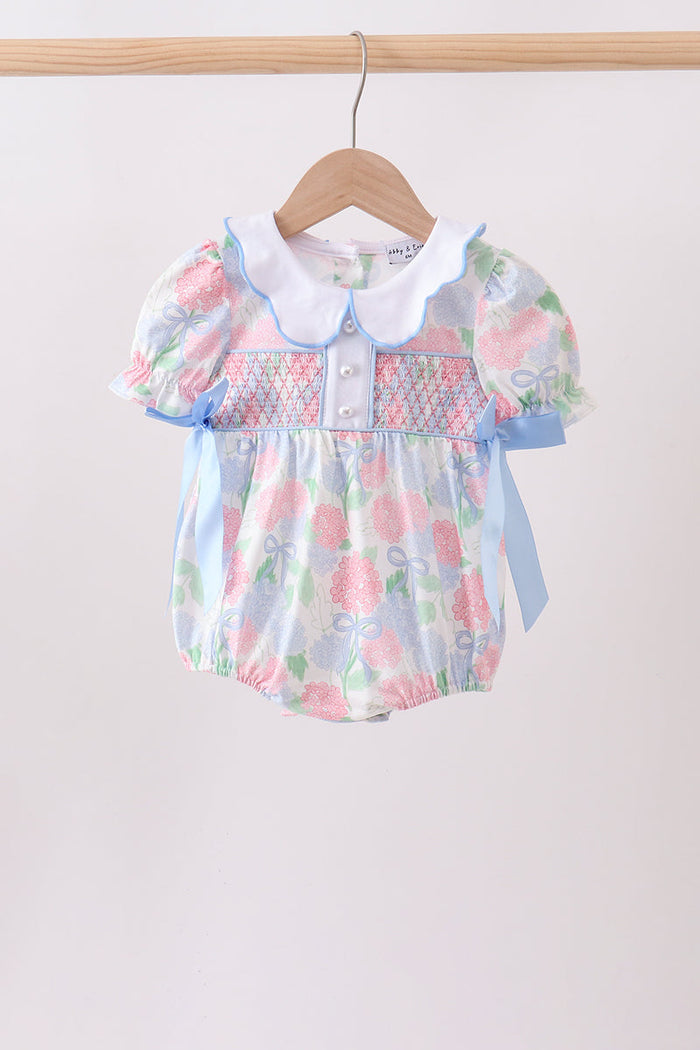 Hydrangea Smocked Pearl Bubble
