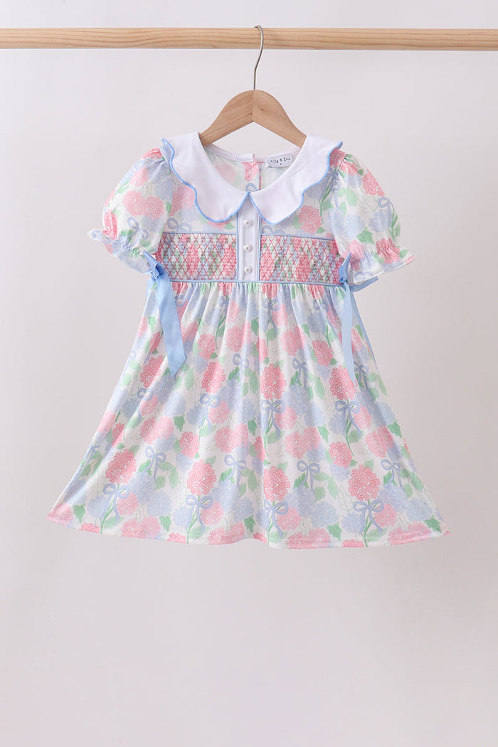 Hydrangea Smocked Pearl Dress
