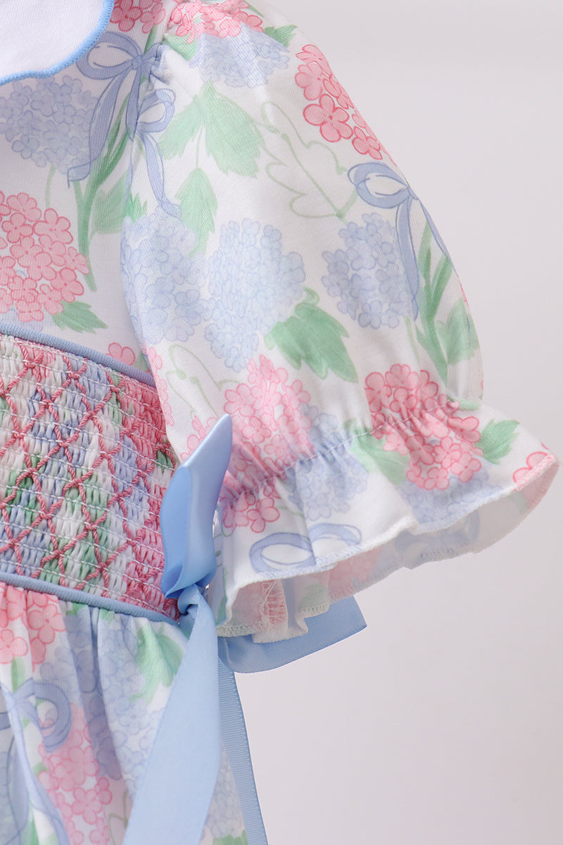 Hydrangea Smocked Pearl Dress