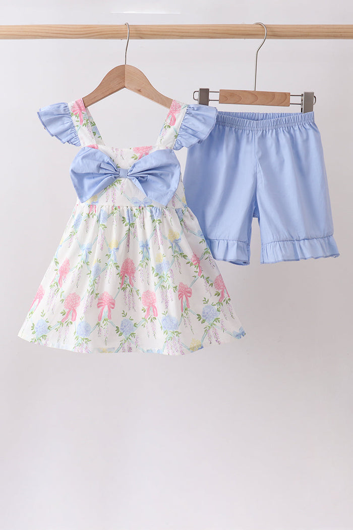 Hydrangea Ruffle Bow Set